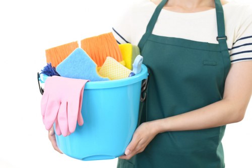 Technician preparing an oven cleaning appointment in W12