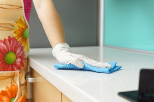 Kitchen and bathroom turnover cleaning for a short-let property in W12