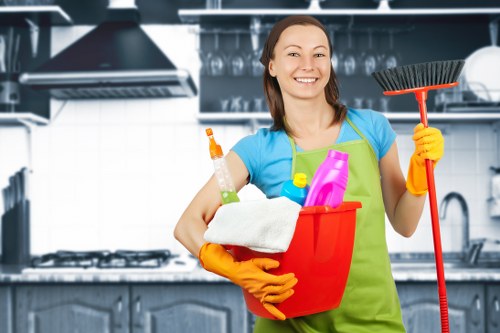Preparation for a domestic cleaning visit in a W12 residential property