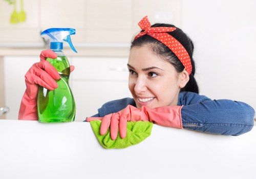 Local cleaners servicing a retail or showroom interior in W12